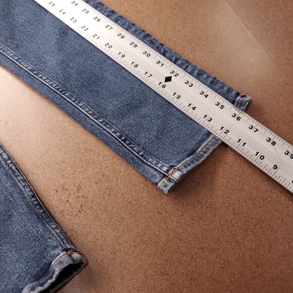 Vigoss Frankie Slim Straight Jeans Womens 27 Blue Dark Wash Stretch Classic Fit - Picture 6 of 12